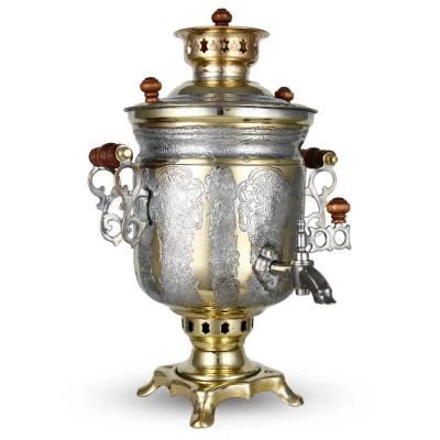 Самовар жаровый на дровах «Златорус» формы «Банка»