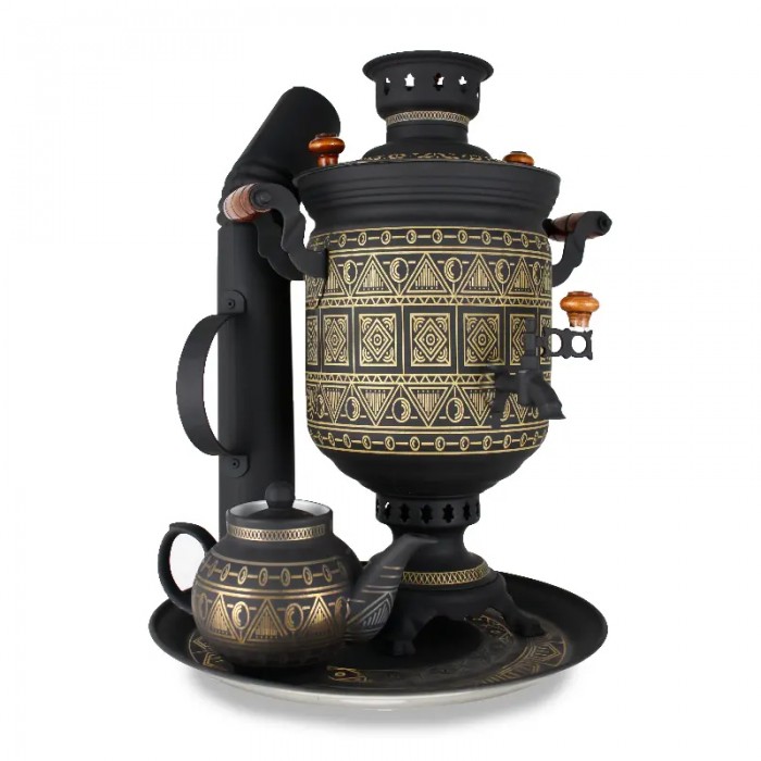 Самовар жаровой на дровах 5 л «Чукотка» в наборе «Презент»