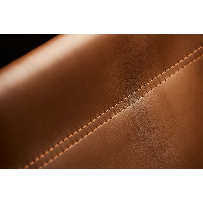 Кресло Up!Flame Tess Lounge Chair Premium stainless/natural leather