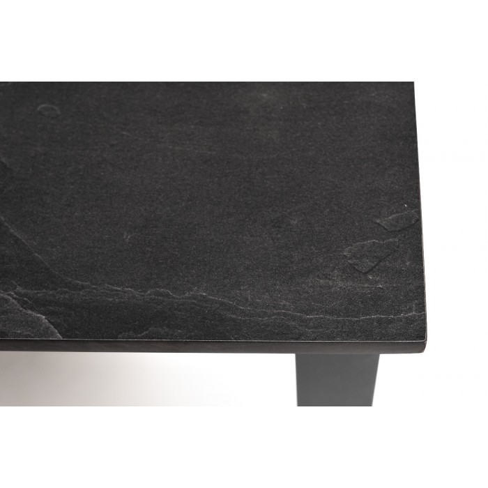 "Канны" журнальный столик из HPL 95х60, H40, каркас серый (RAL 7024), цвет столешницы "серый гранит"