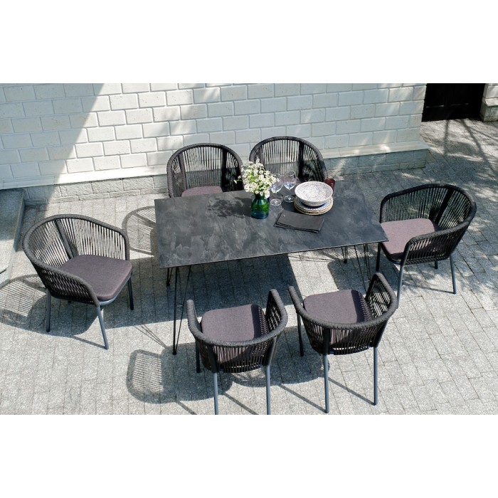 "Милан" обеденная группа на 6 персон, цвет темный