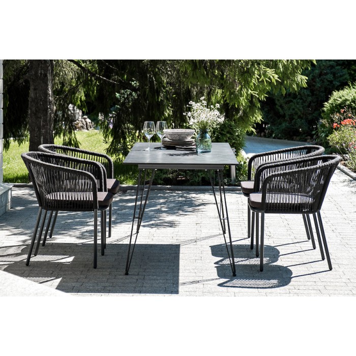 "Милан" обеденная группа на 6 персон, цвет темный