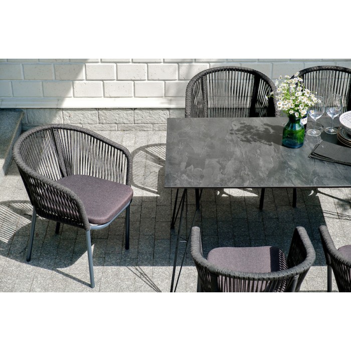 "Милан" обеденная группа на 6 персон, цвет темный