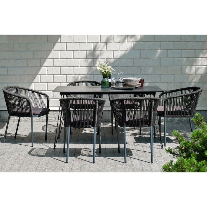 "Милан" обеденная группа на 6 персон, цвет темный