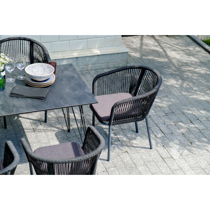 "Милан" обеденная группа на 6 персон, цвет темный