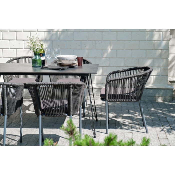 "Милан" обеденная группа на 6 персон, цвет темный