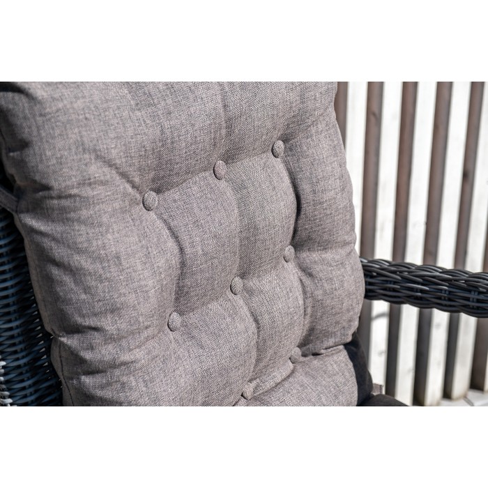 "Толедо" кресло плетеное с подушками, цвет графит