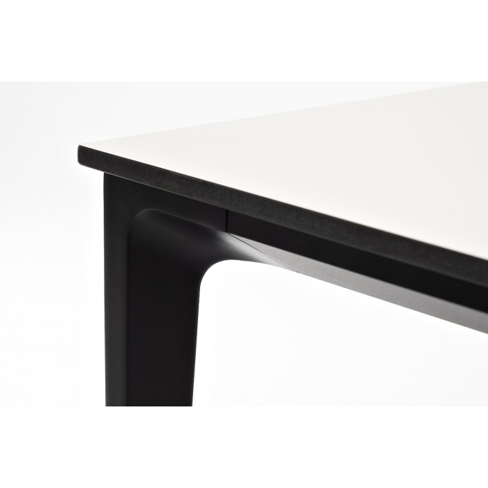 "Малага" обеденный стол из HPL 90х90см, цвет молочный, каркас черный