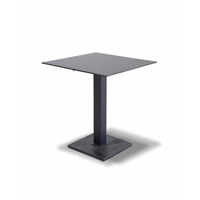 "Каффе" интерьерный стол из HPL квадратный 90х90см, цвет "серый гранит"