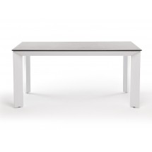 "Венето" обеденный стол из HPL 160х80см, цвет "серый гранит", каркас белый