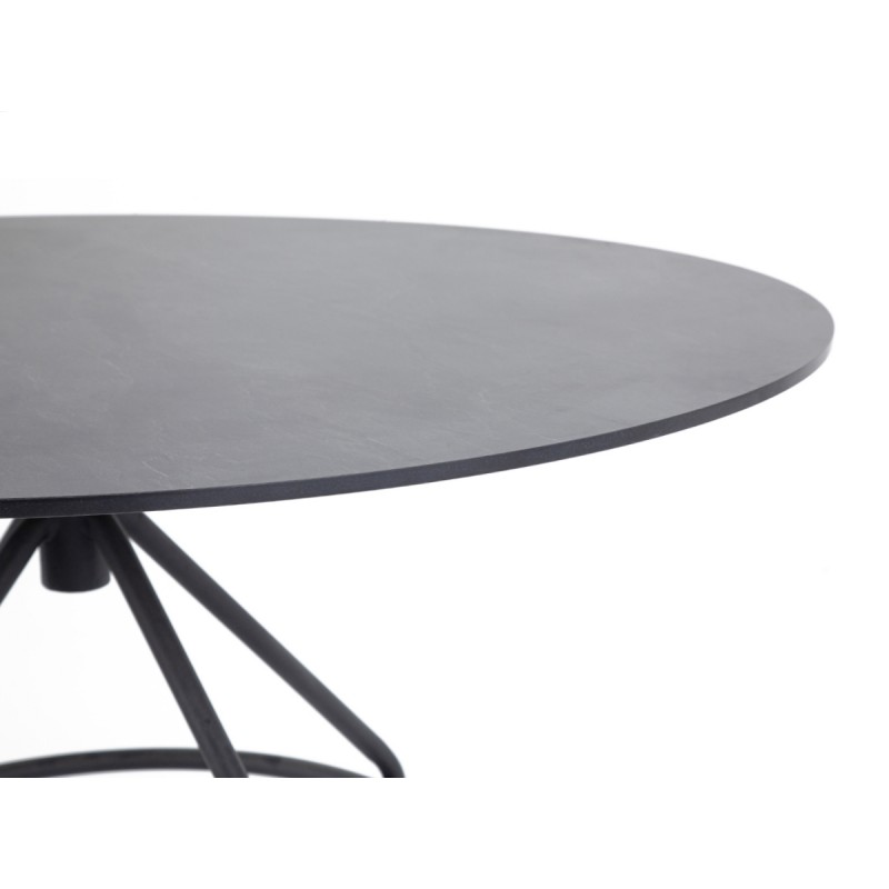 "Ницца" обеденный стол из HPL круглый Ø100см, цвет "серый гранит"