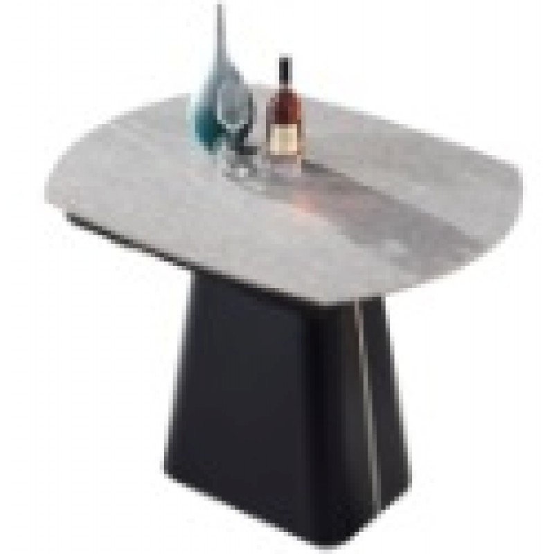 "Монблан" стол интерьерный раздвижной из HPL 120-180х90см, H77-75, цвет столешницы мрамор "Каррара"