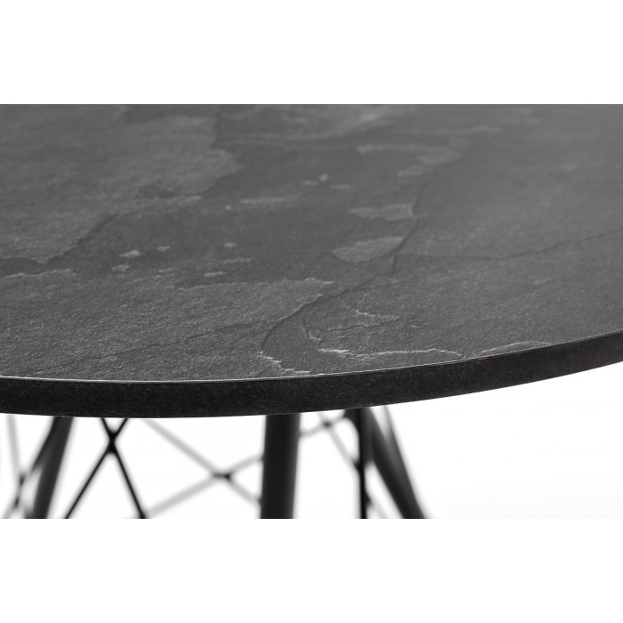 "Конте" интерьерный стол из HPL круглый Ø70см, цвет "серый гранит"