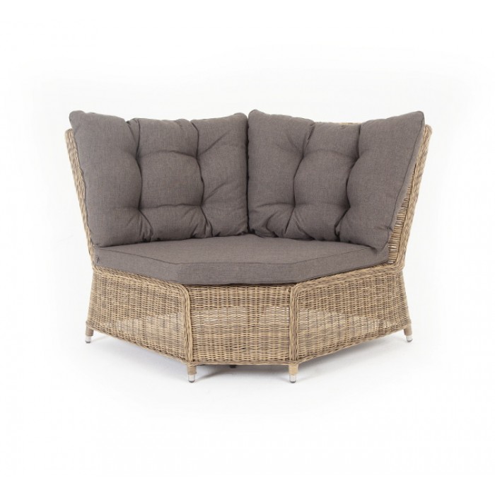 "Бергамо" плетеный угловой диванный модуль, цвет соломенный