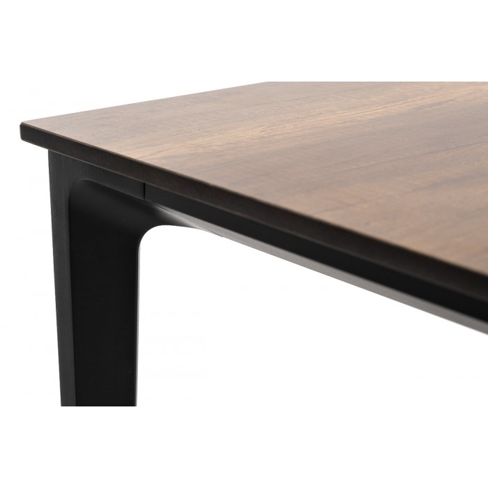"Малага" обеденный стол из HPL 160х80см, цвет "дуб", каркас черный