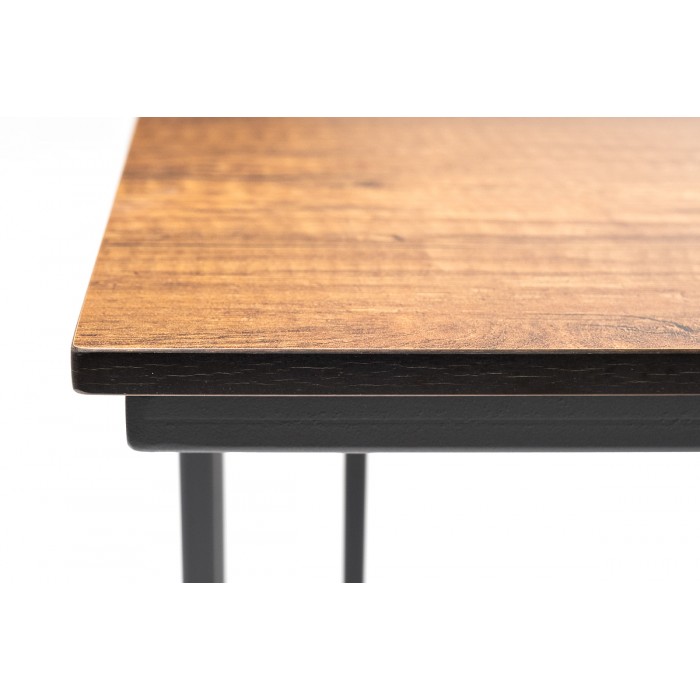 "Тулон" интерьерный стол из HPL квадратный 40х40, H60, цвет "дуб"