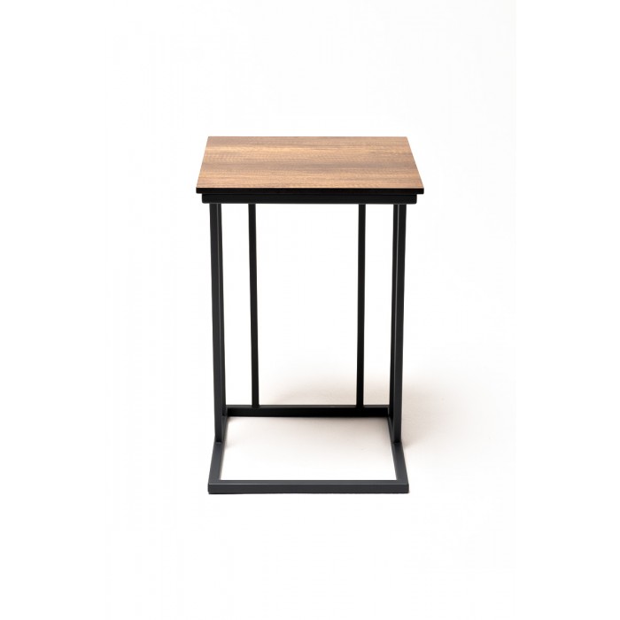 "Тулон" интерьерный стол из HPL квадратный 40х40, H60, цвет "дуб"