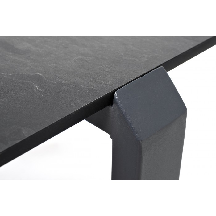 "Варадеро" журнальный стол из HPL 110х60 H43, каркас алюминий серый (RAL 7024), цвет столешницы "серый гранит"