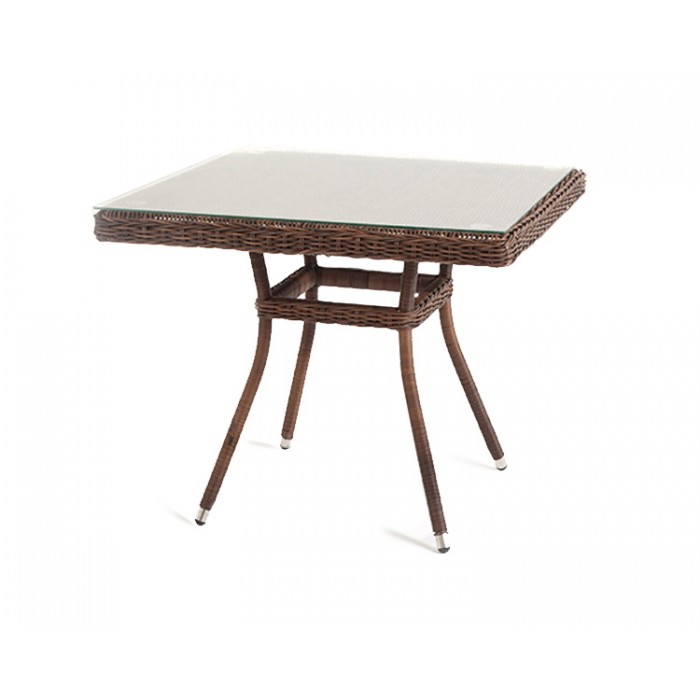 "Айриш" стол плетеный из искусственного ротанга, цвет коричневый