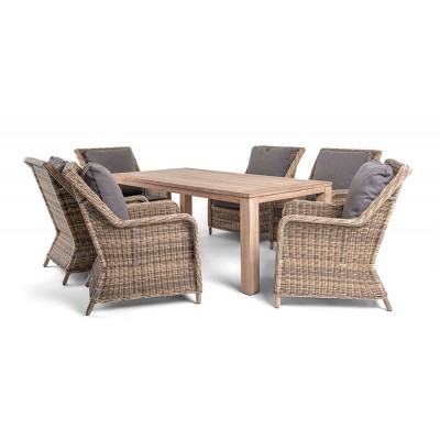 "Валенсия" обеденная группа садовая, цвет соломенный