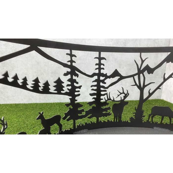 Костровая чаша IRONOVA "Олени в лесу" ⌀ 800 3мм