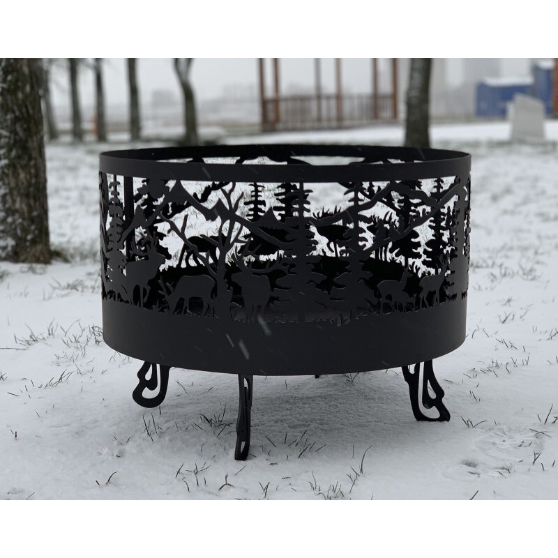 Костровая чаша IRONOVA "Олени в лесу" ⌀ 800 5мм