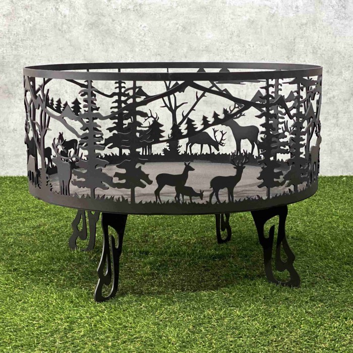 Костровая чаша IRONOVA "Олени в лесу" ⌀ 800 5мм