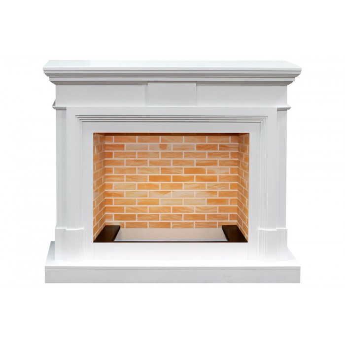 Каминокомплект Coventry - Белый / Кирпич с очагом Cassette 400 LNH-INT PS (без дров)
