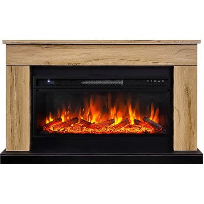 Каминокомплект Bergen (Разборный) - Дуб галифакс (Ширина 1370 мм) с очагом Vision 42 LOG LED