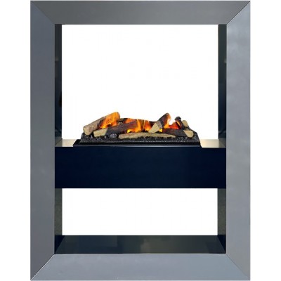 Каминокомплект Boxx - Серый графит с очагом Cassette 600 LNH-INT (с дровами)