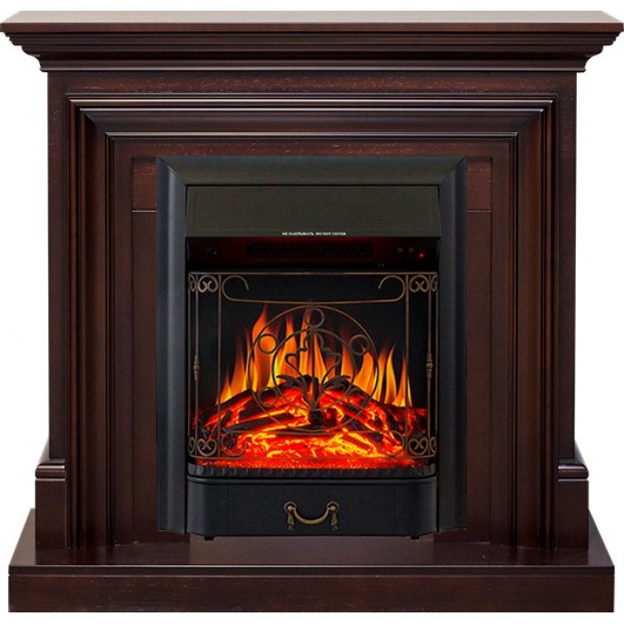 Каминокомплект Bradford - Темный дуб с очагом Majestic FX Black