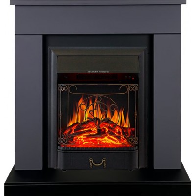 Каминокомплект Bergen (Разборный) - Серый графит (Ширина 860 мм) с очагом Majestic FX Black