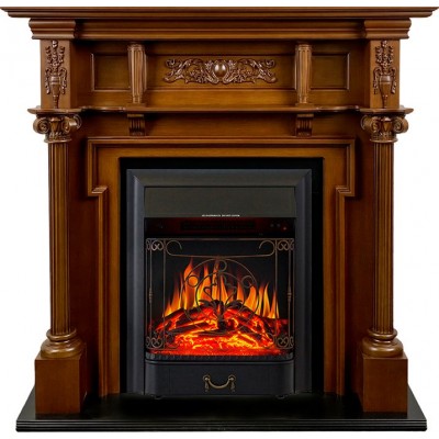 Каминокомплект Oxford - Орех с очагом Majestic FX Black