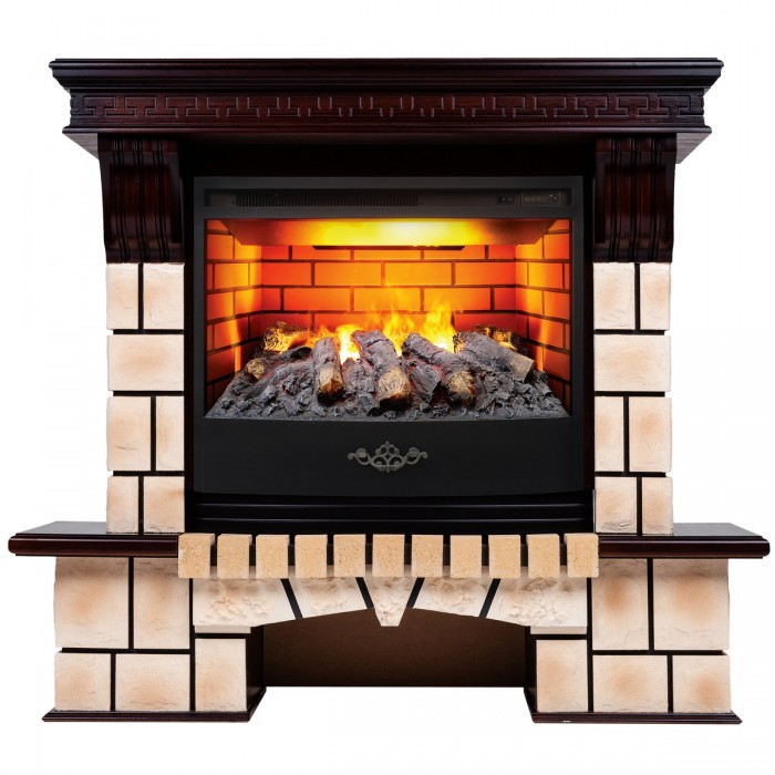 Электрокамин RealFlame Stone Brick с Firestar 25,5 3D
