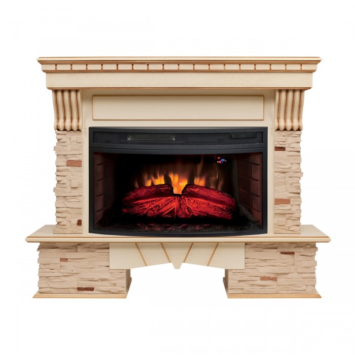 Электрокамин Sorento 33/33W WT с очагом Firespace 33W