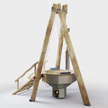Сибирский банный чан "Князь Ярослав" на бревнах + печь 1850 мм
