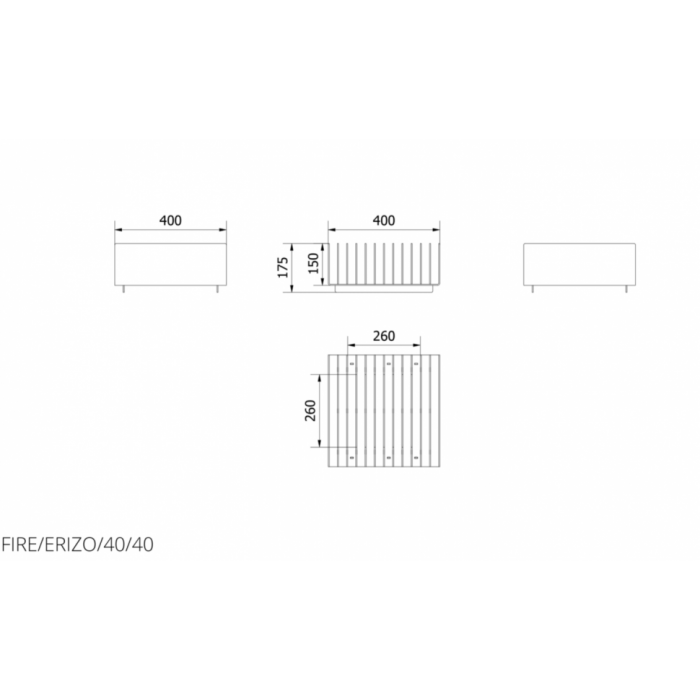 Очаг для костра ERIZO/40/40