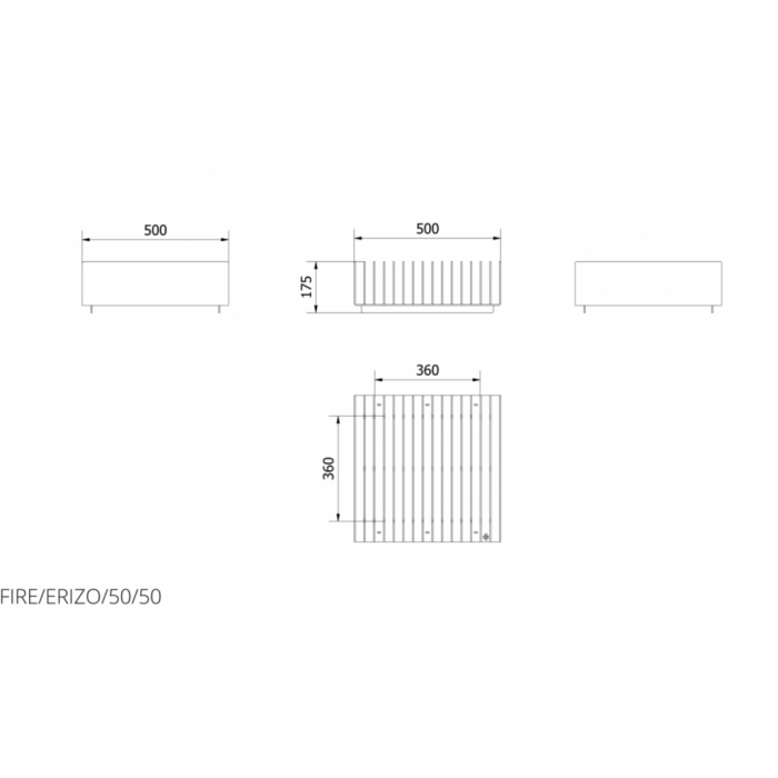 Очаг для костра ERIZO/50/50