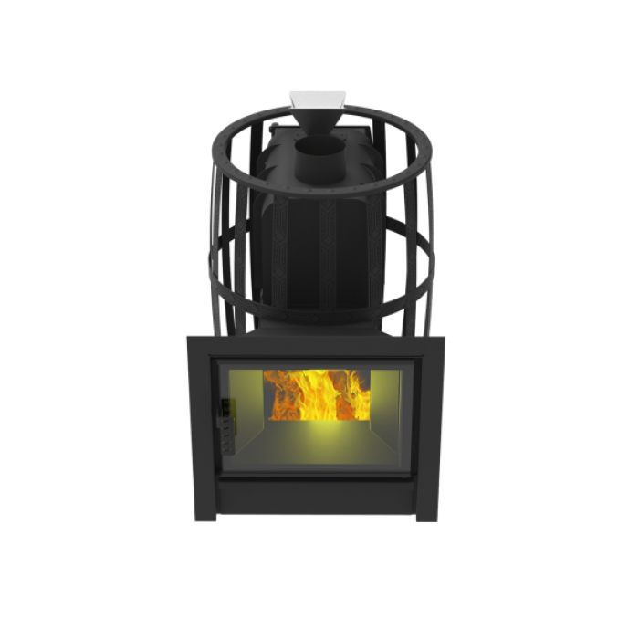 Печь-Камин Воевода Флагман 20 сетчатый кожух Закрытая каменка