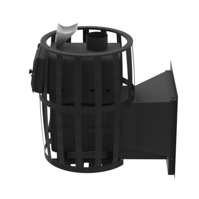 Печь-Камин Воевода Флагман 20 сетчатый кожух Закрытая каменка