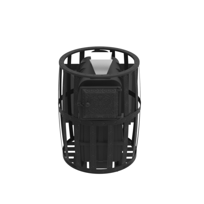 Печь-Камин Воевода Флагман 20 сетчатый кожух Закрытая каменка