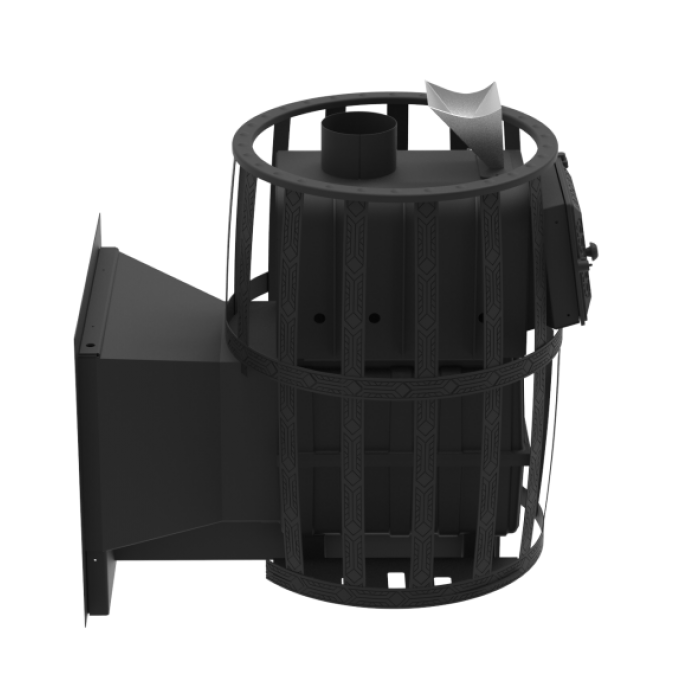 Печь-Камин Воевода Флагман 20 сетчатый кожух Закрытая каменка