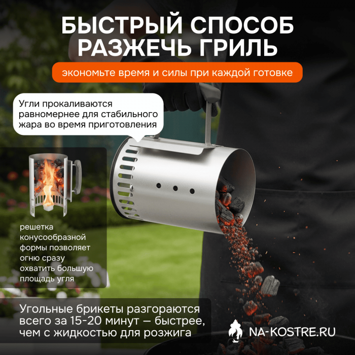 Портативный стартер для розжига угля Weber 7447