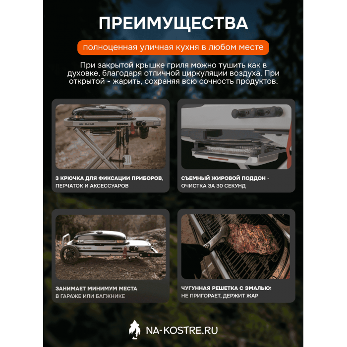 Газовый гриль Weber Traveler 9010033
