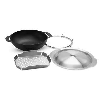 Чугунный вок Crafted со вставкой для приготовления на пару Weber 7607