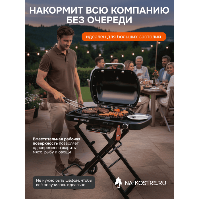 Газовый гриль Weber Q 1200 с подставкой 1501085