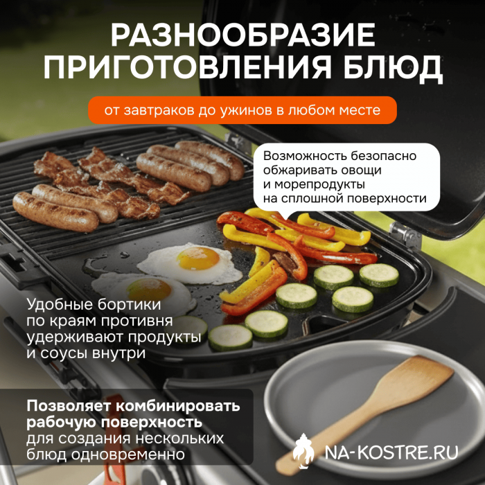 Противень чугунный для газового гриля Weber Traveler 7034