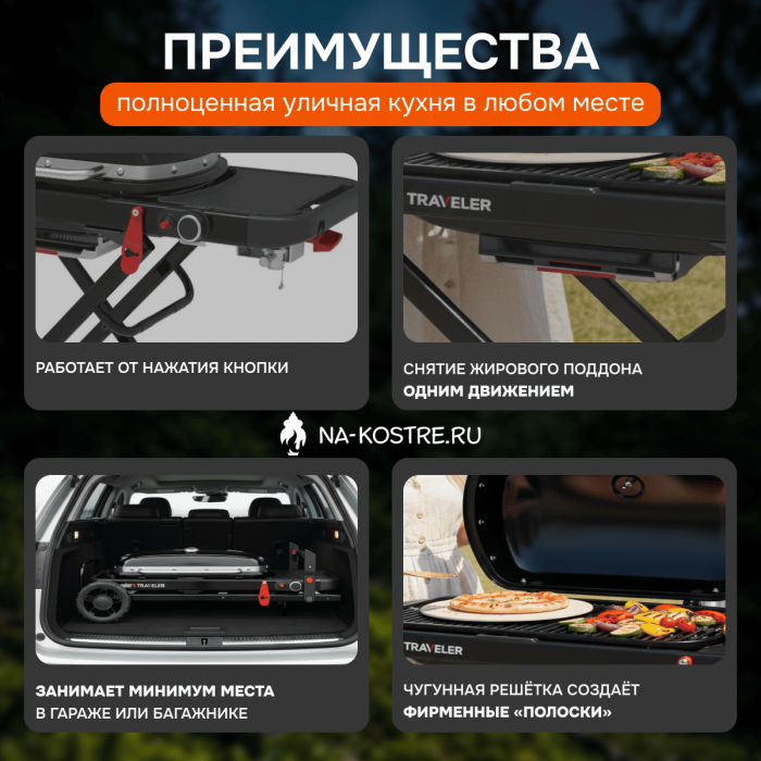 Газовый гриль Weber Traveler 1501742