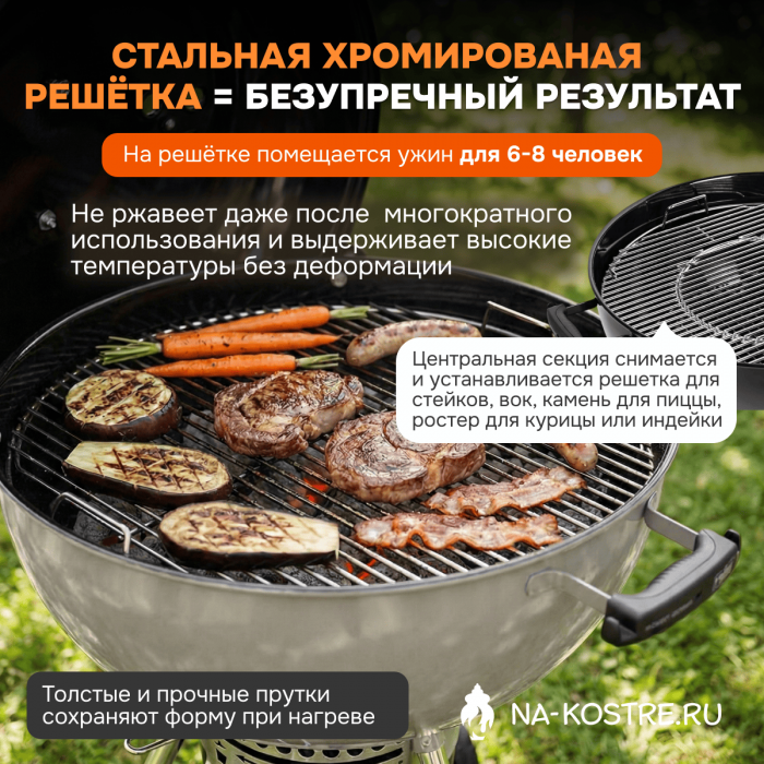 Угольный гриль Weber Master-Touch GBS SMOKE 57 cm 1502203