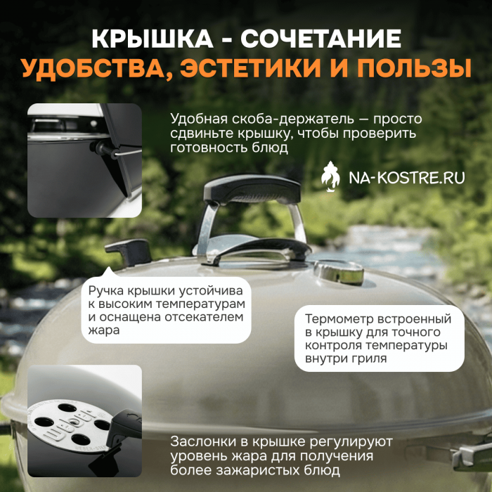 Угольный гриль Weber Master-Touch GBS SMOKE 57 cm 1502203